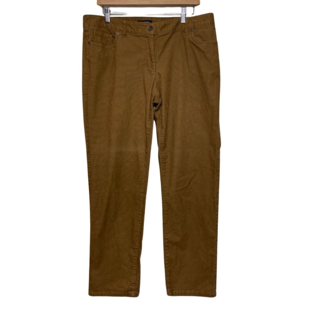 LAND'S END | Camel Tan Corduroy Pants Fit 1 Pockets | Size 14